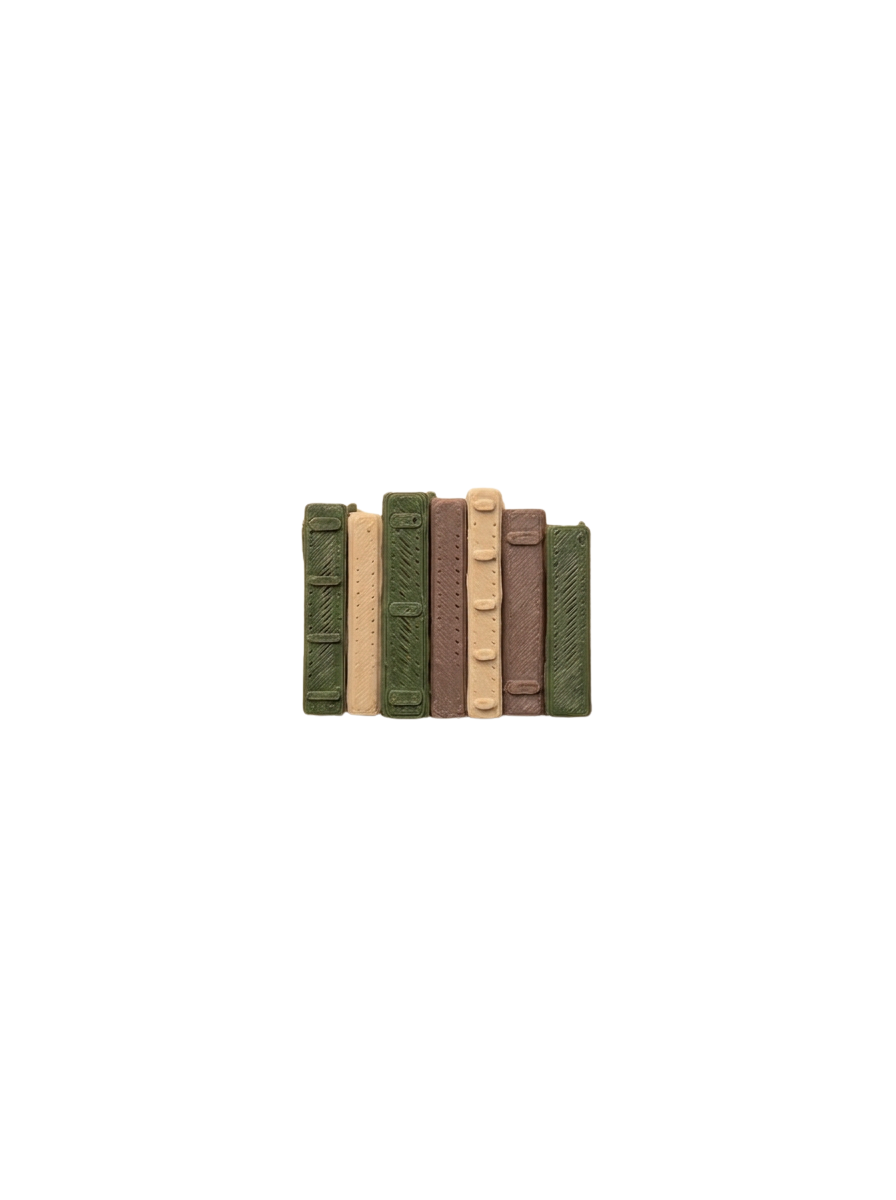 Thin Books Green And Brown