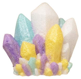Crystal Celestial White Green Purple Yellow