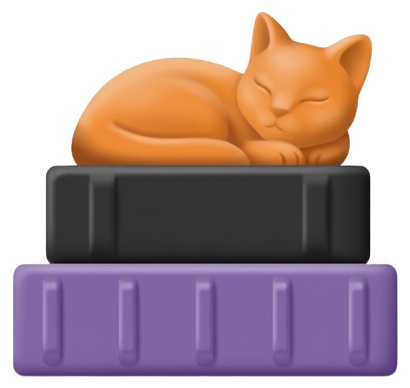 cat on book orange
