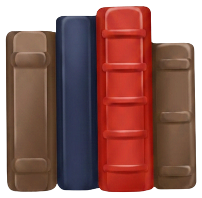 books brown red navy