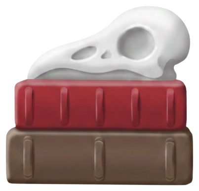 Bird Skull - Plum & Brown