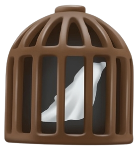birdcade brown w white bird