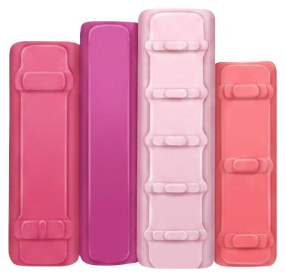 books hot pink plum light pink
